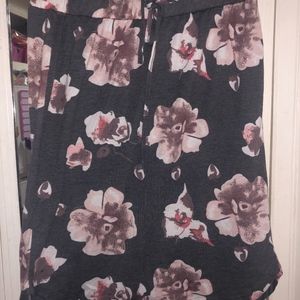 Grey floral skirt